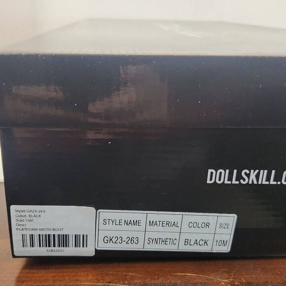 Dolls Kill - Roadway Combat Boots Generation Kiss Women's Size 10 M Black - Picture 8 of 10